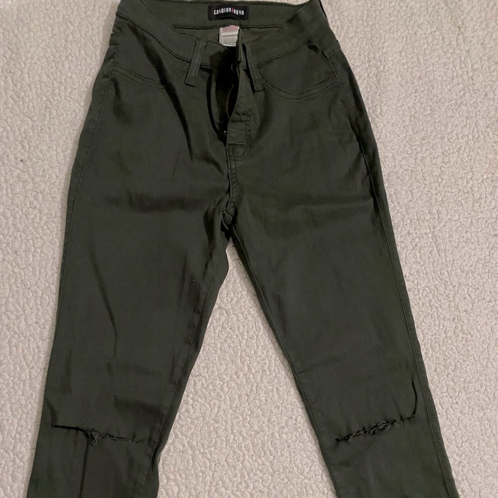 fashion nova size 3 jeans in green